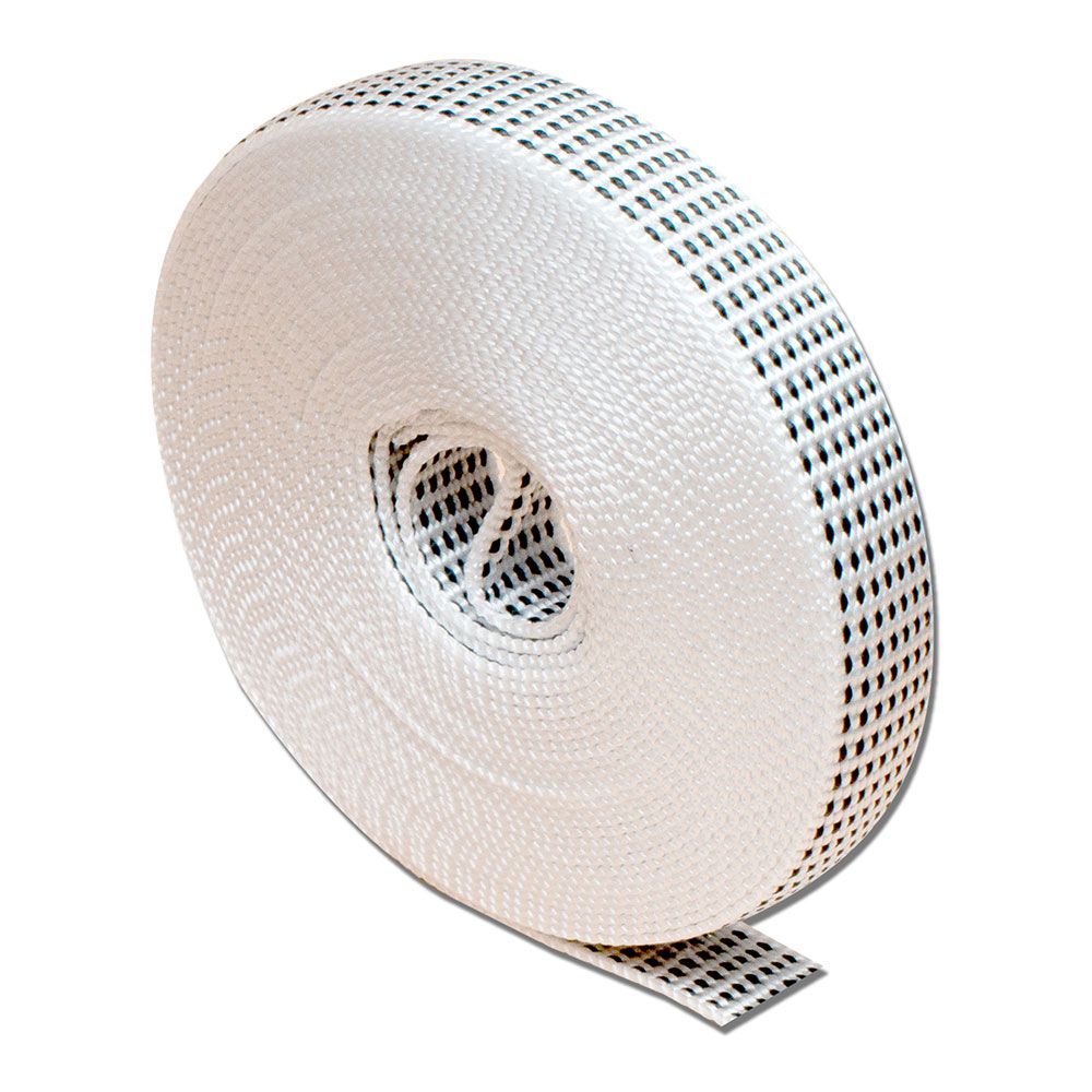 CINTA PERSIANA PR26, BLANCO CON MOTEADO NEGRO, 14 mm x 6 m