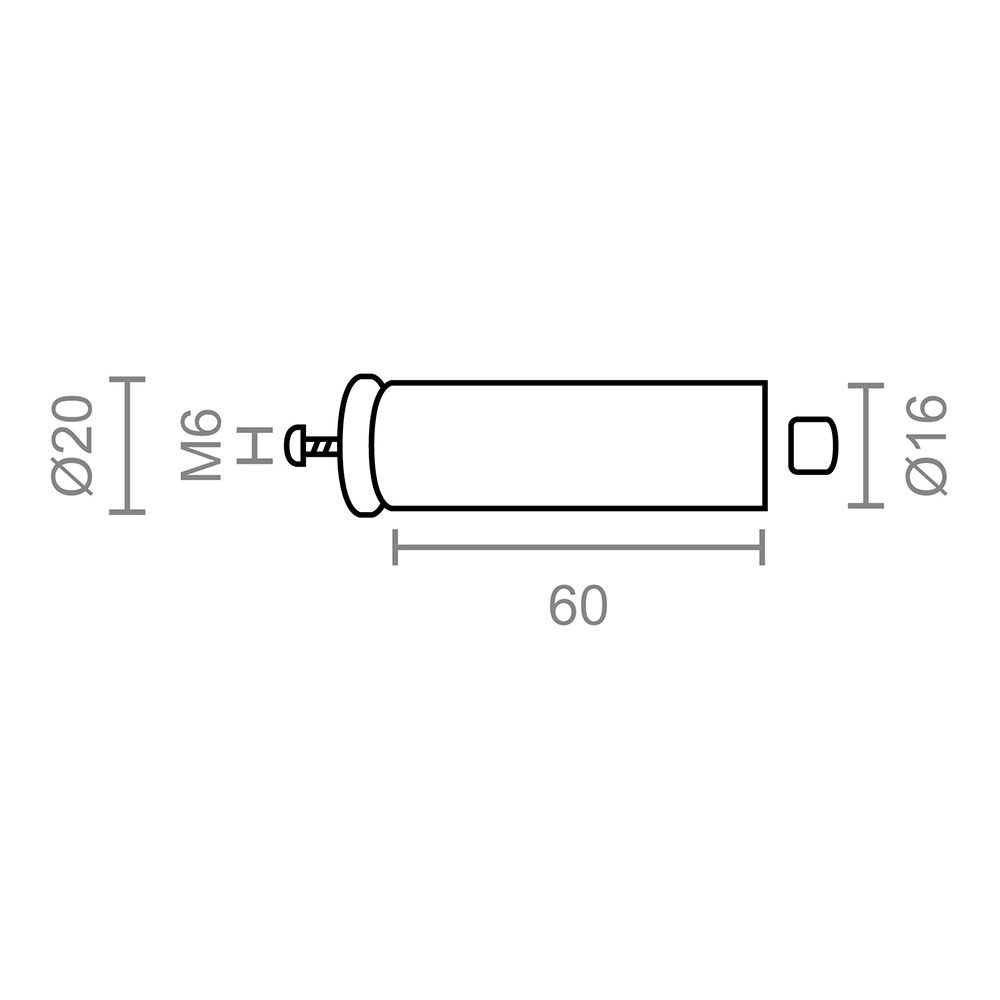 TOPE PERSIANA PR08, BLANCO 60 mm 2 unidades gallery 2