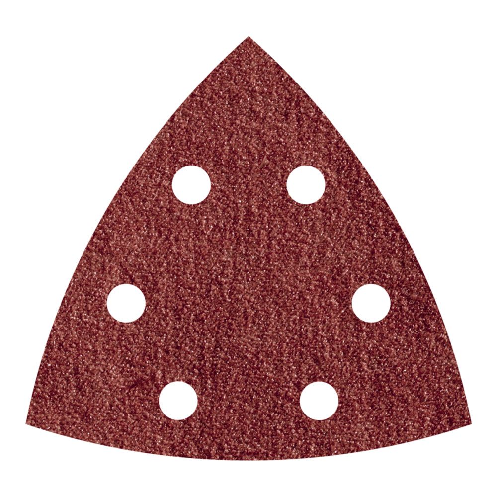 HOJA LIJA TRIANGULAR AUTOADHESIVA PARA MADERA/METAL, 95 mm, GRANO 240, 5 uds