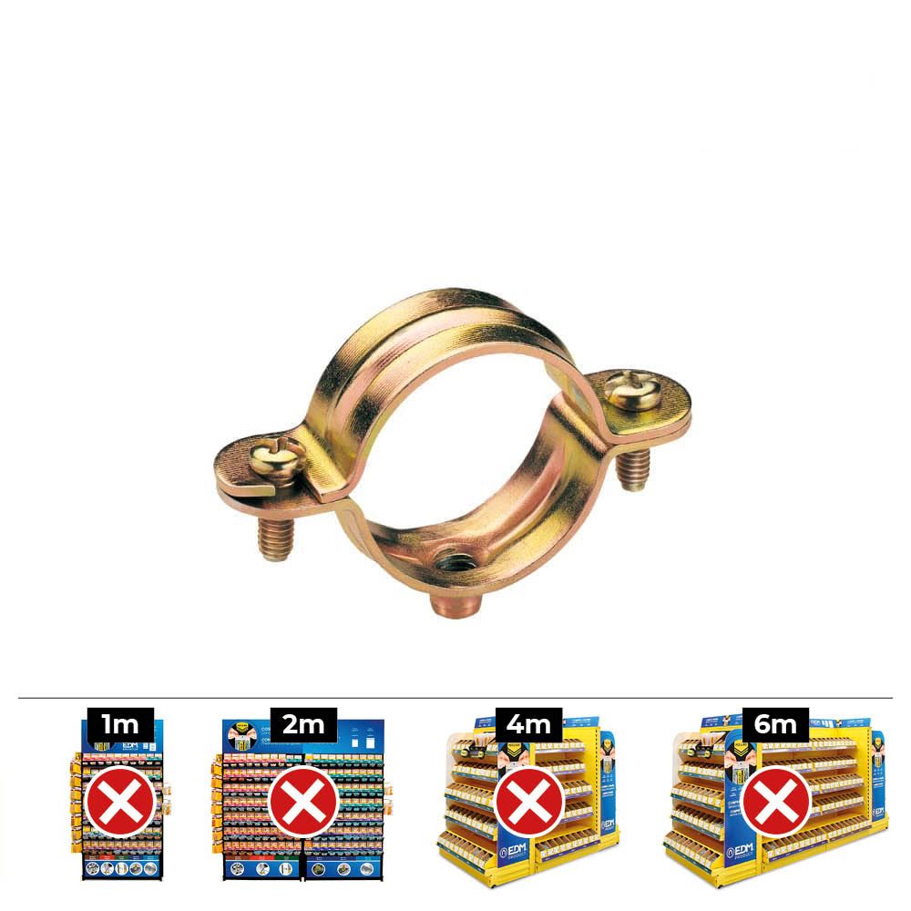 CAJA 100 unid. ABRAZADERA L Ø25x51,5mm DIN/REF L CELO