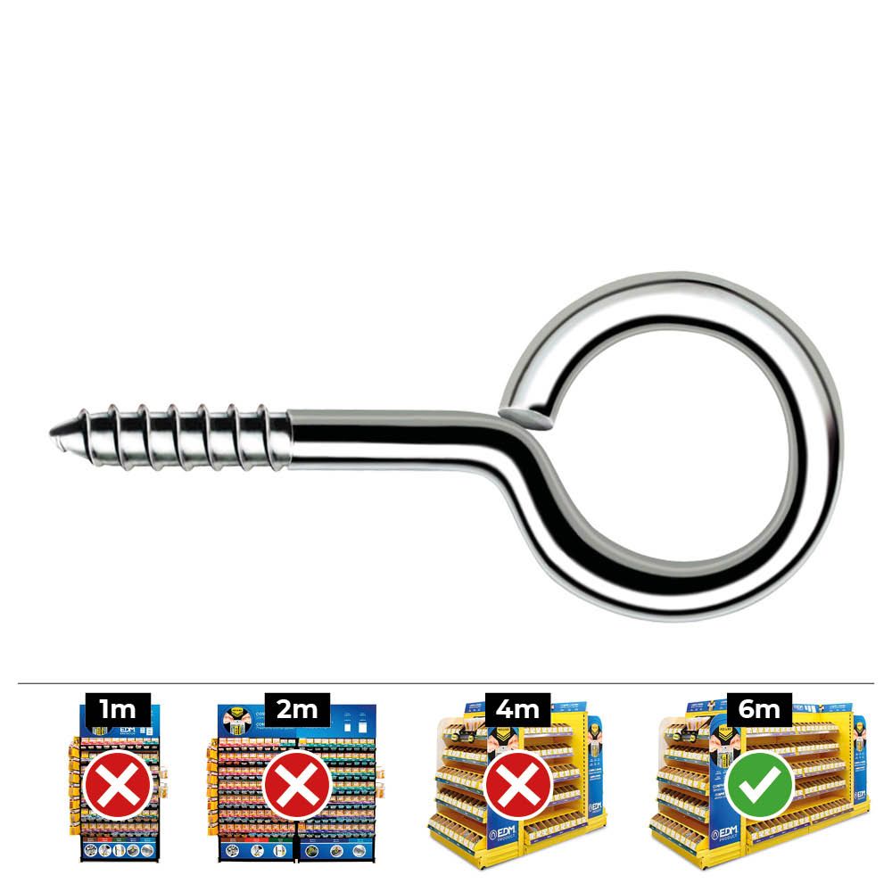 HEMBRILLA ROSCADA CERRADA Ø3,0 x 40 mm ZINCADO, CAJA 500 uds