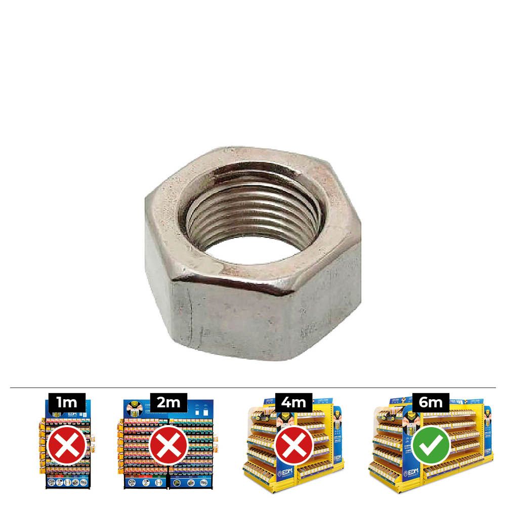 CAJA 100 unid. TUERCA HEXAGONAL DIN/REF 934 Ø12mm ZINCADO CELO