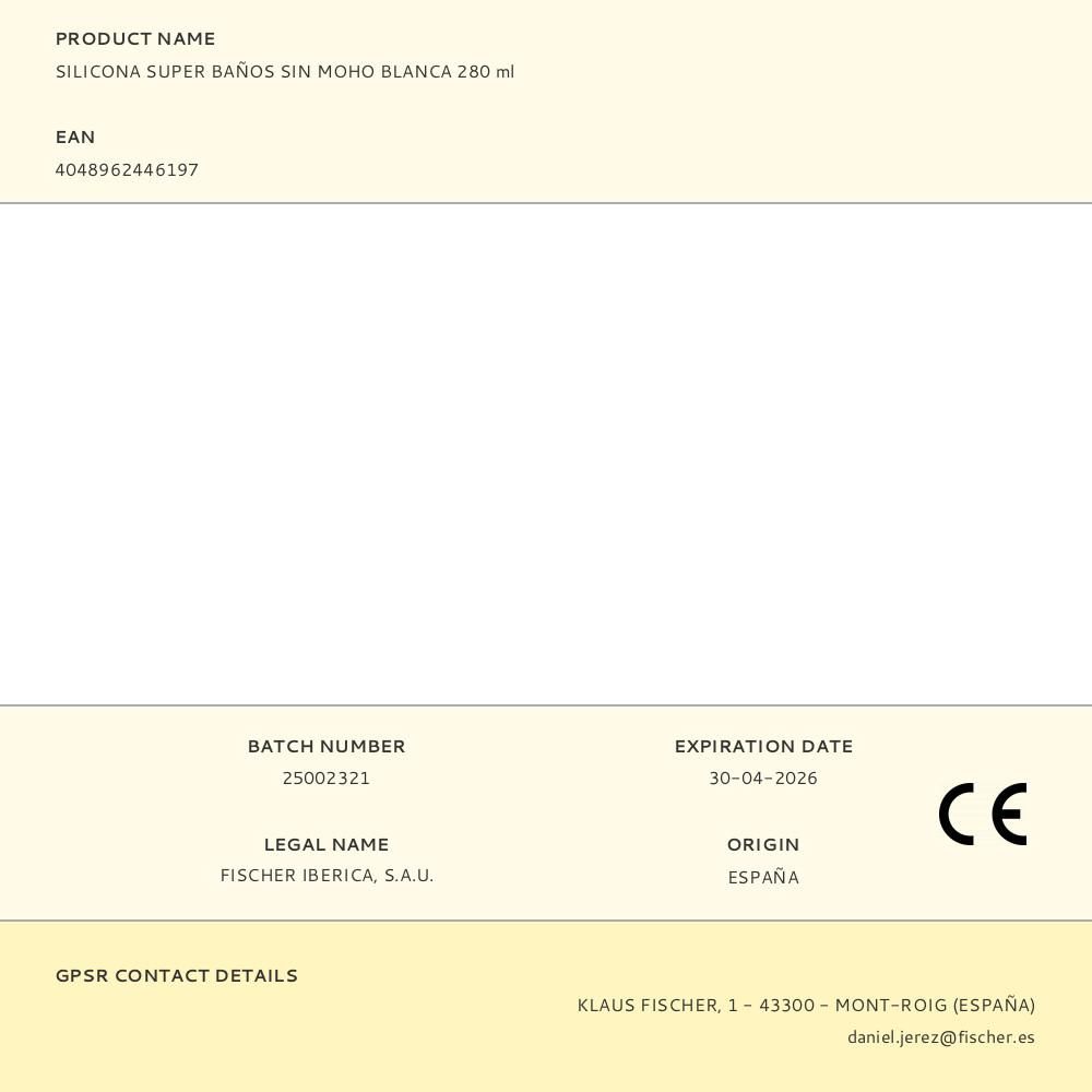 SILICONA SUPER BAÑOS SIN MOHO BLANCA 280 ml gallery 2