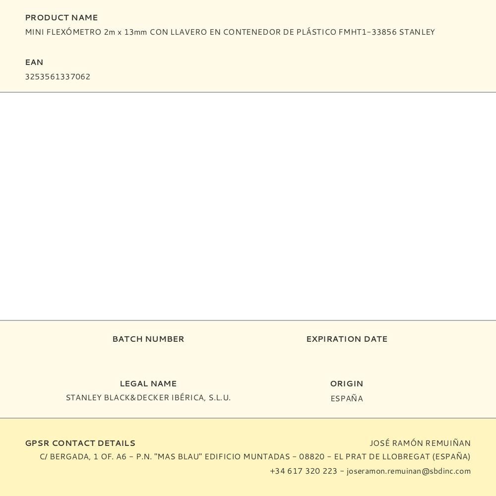 FLEXÓMETRO MINI CON LLAVERO EN CONTENEDOR DE PLÁSTICO, 2 m x 13 mm gallery 1