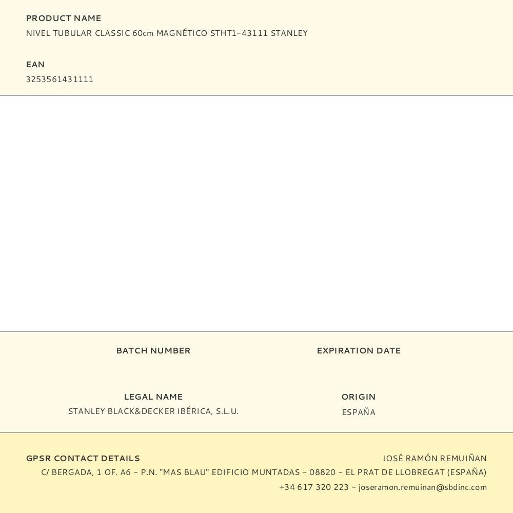 NIVEL TUBULAR CLASSIC MAGNÉTICO 60 cm gallery 0