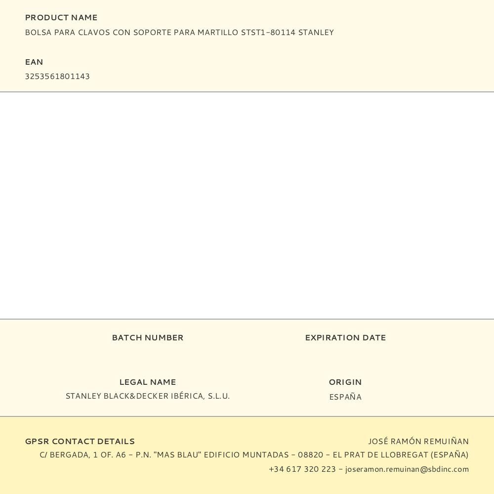 BOLSA PARA CLAVOS CON SOPORTE PARA MARTILLO gallery 1