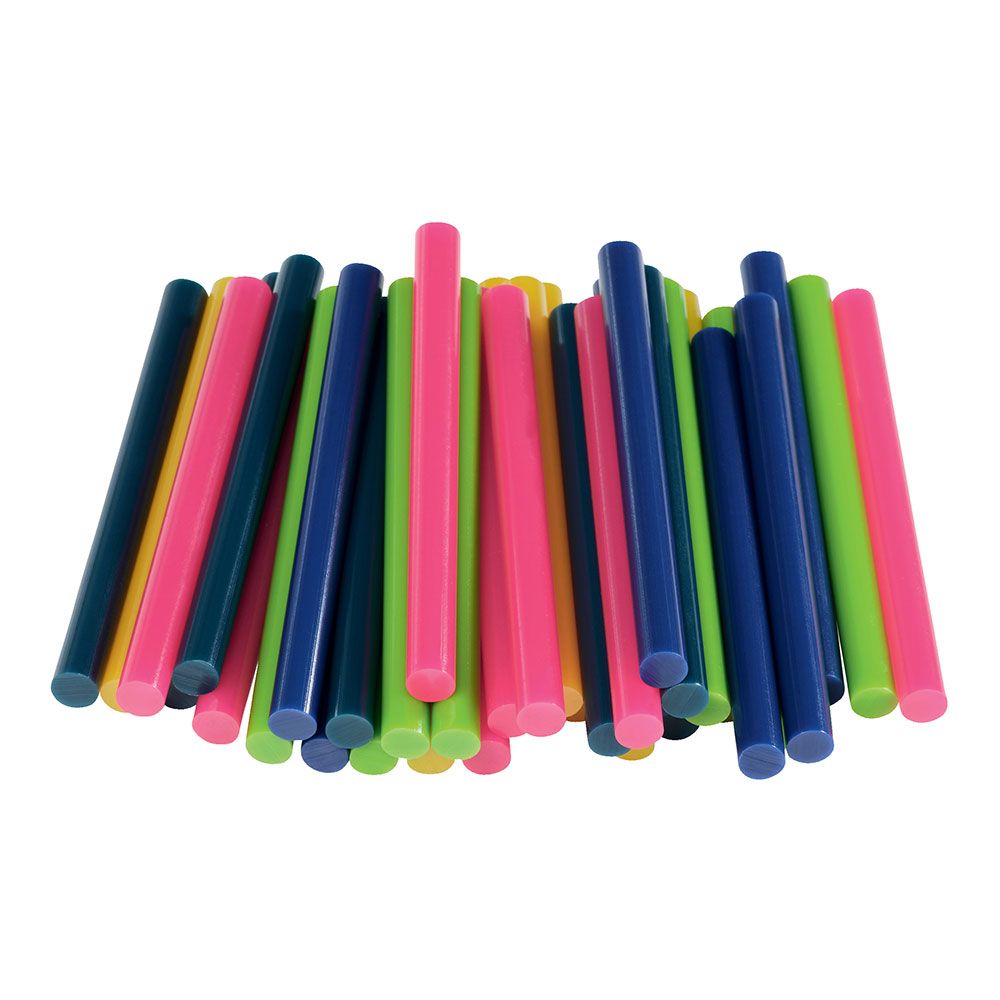 BARRA DE COLA TERMOFUSIBLE PARA DECORACIÓN CON VARIOS COLORES. Ø7 x 90 mm. BLISTER 36 uds gallery 0