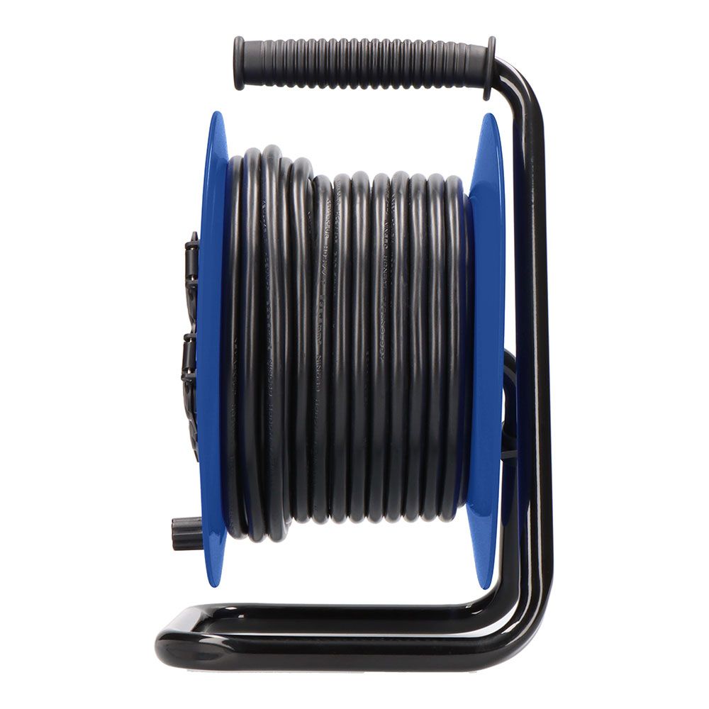 ENROLLACABLES 25 m 3 G 2,50 mm² 4 TOMAS BIPOLARES CON T/TL CON TAPAS PROFESIONAL CON PROTECTOR TERMICO 3000W 230V gallery 0