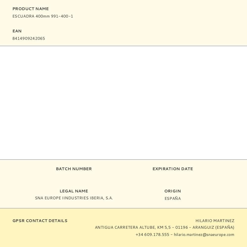 ESCUADRA 400 mm gallery 0