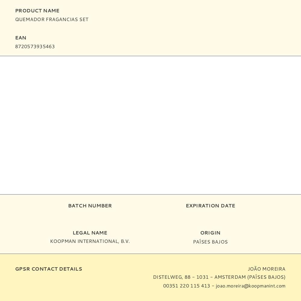 QUEMADOR FRAGANCIAS SET gallery 0