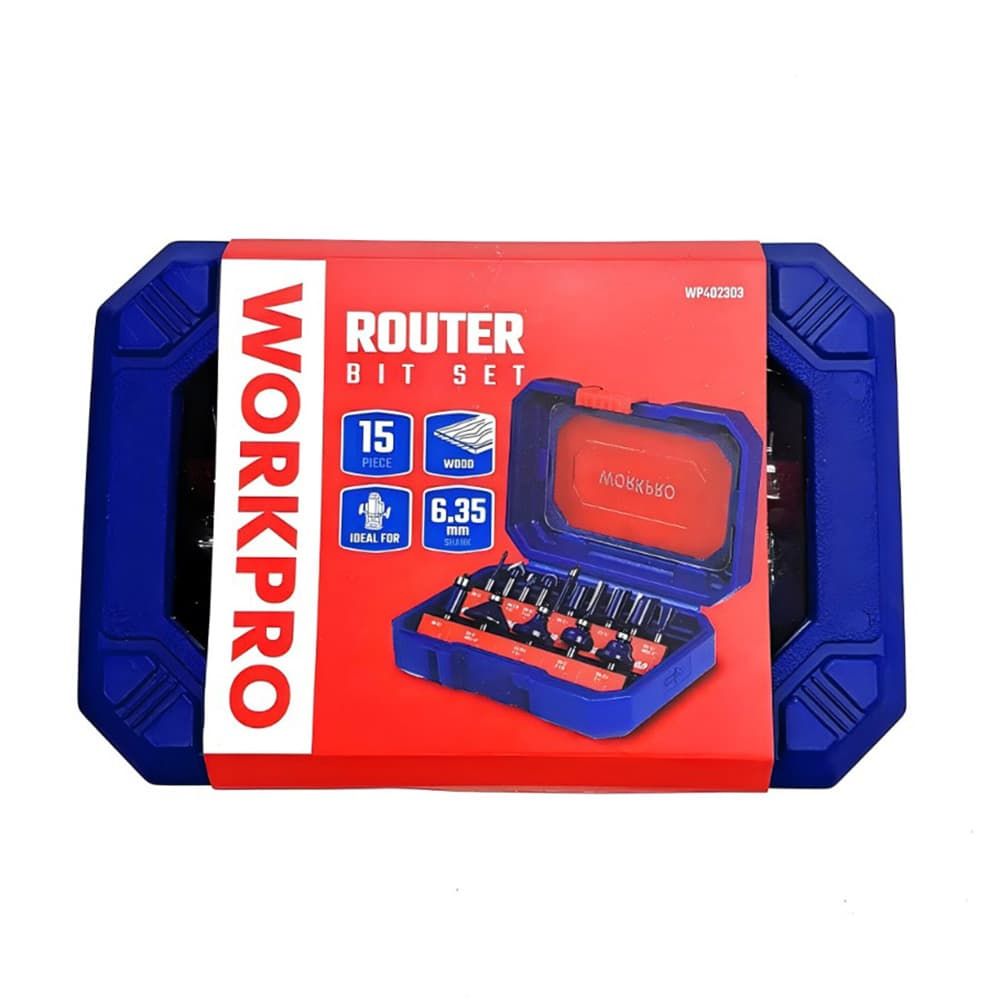 FRESA PARA MADERA 6,35 mm, JUEGO 15 PIEZAS gallery 1