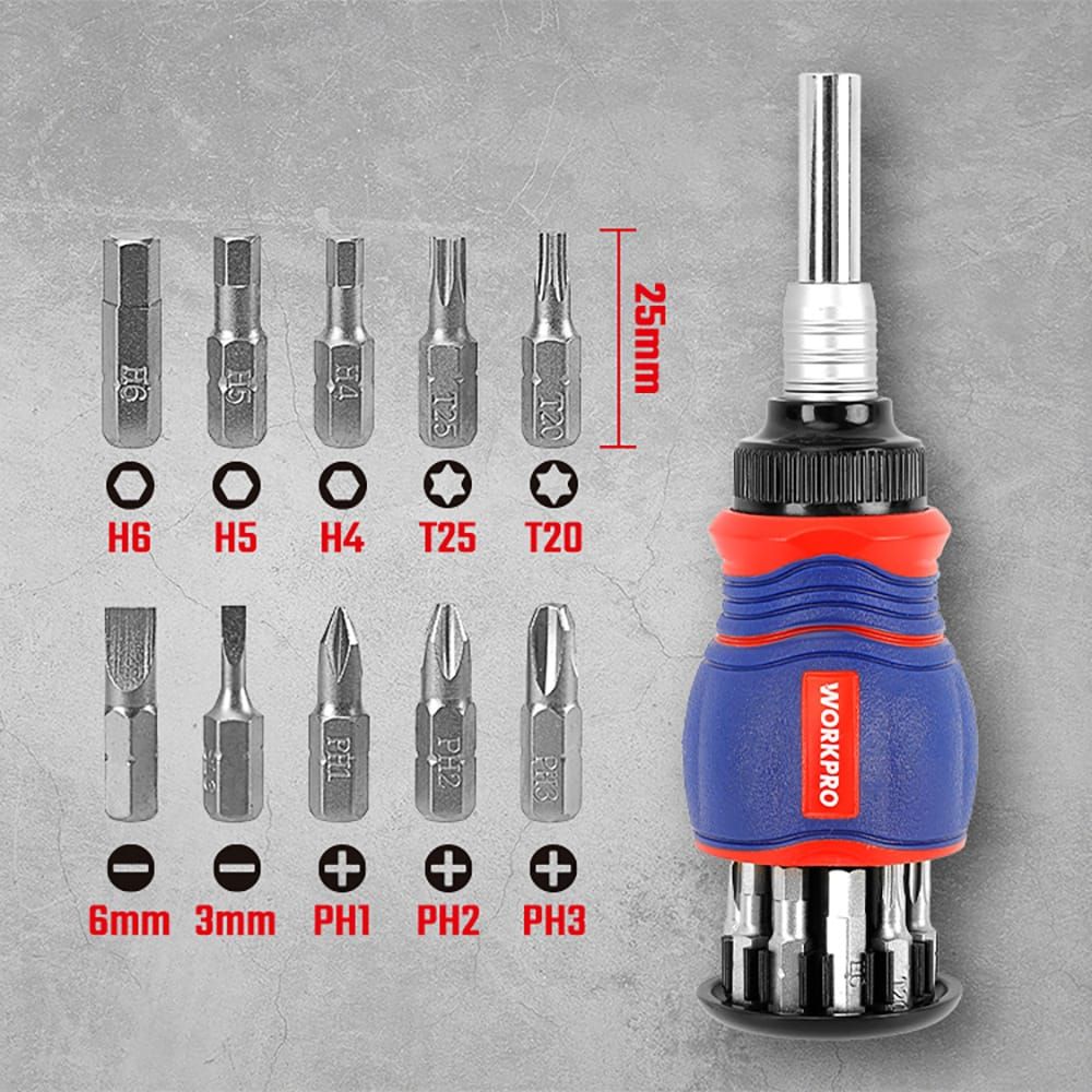 DESTORNILLADOR DE CARRACA, JUEGO DE 11 PIEZAS gallery 2