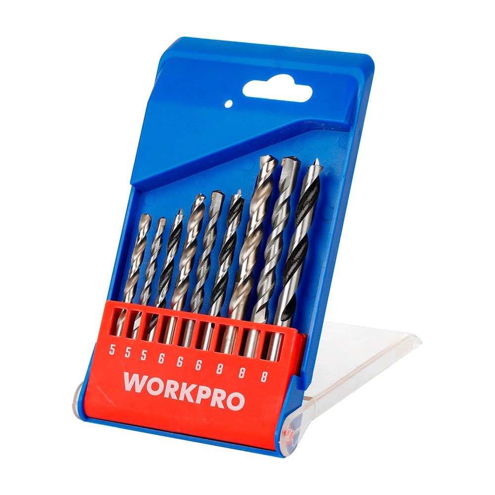 BROCAS MIXTAS 3+3+3, Ø5,00 - Ø8,00 mm, JUEGO 9 PIEZAS