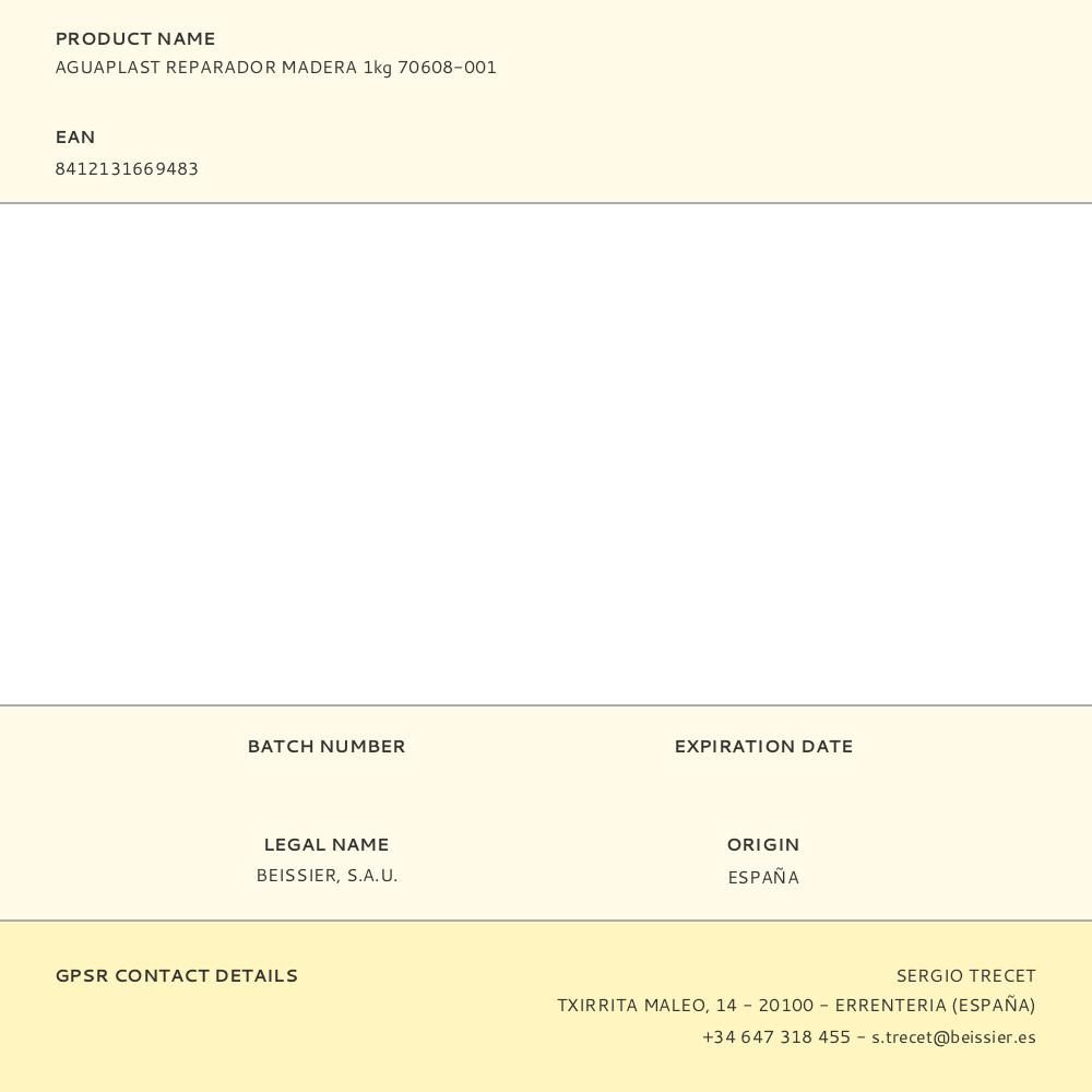 PLASTE EN POLVO REPARADOR MADERA 1 kg gallery 0