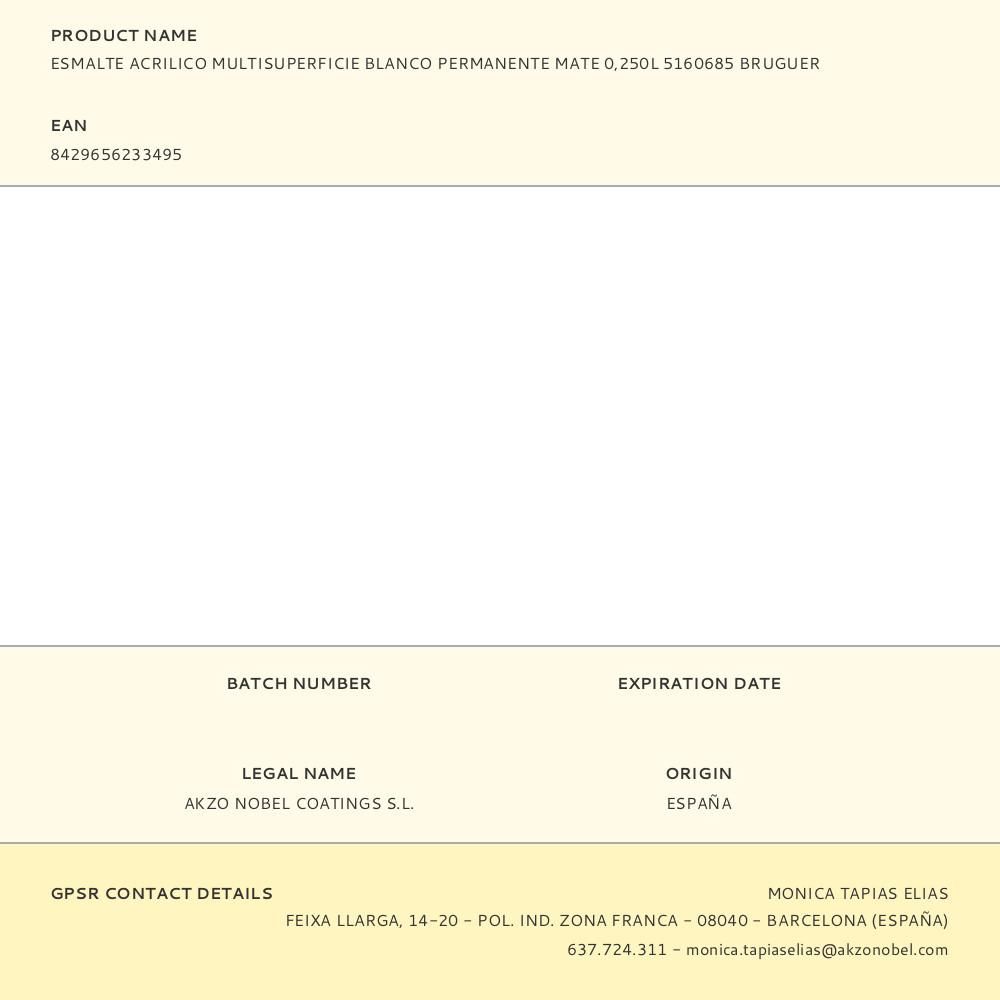 ESMALTE ACRILICO MULTISUPERFICIE BLANCO PERMANENTE MATE 250 ml gallery 0