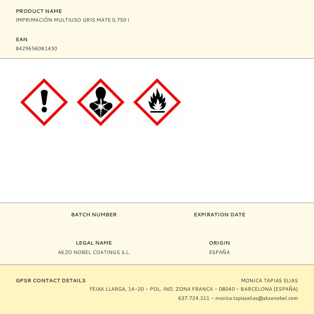 IMPRIMACIÓN MULTIUSO GRIS MATE 750 ml gallery 0