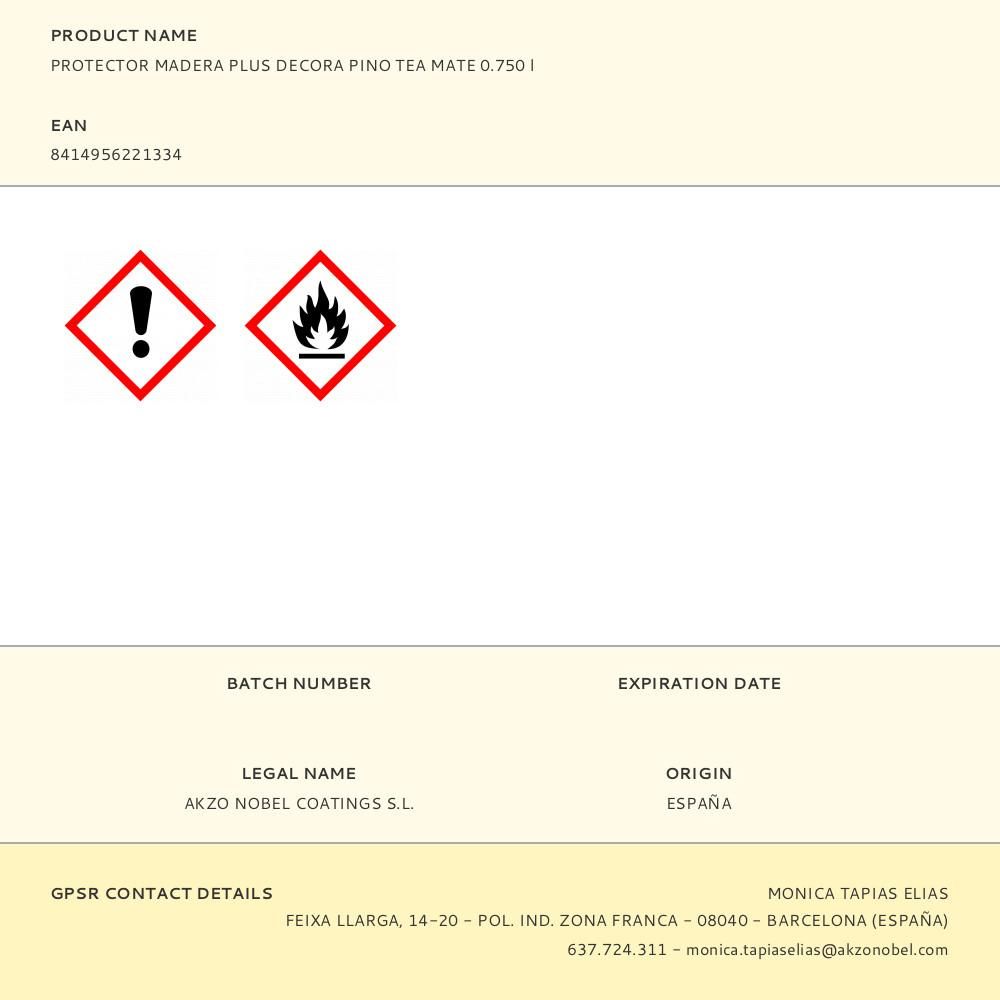 PROTECTOR MADERA PLUS DECORA PINO TEA MATE 750 ml gallery 0