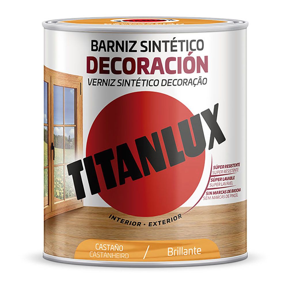 BARNIZ SINTÉTICO DECORACIÓN CASTAÑO BRILLANTE 250 ml