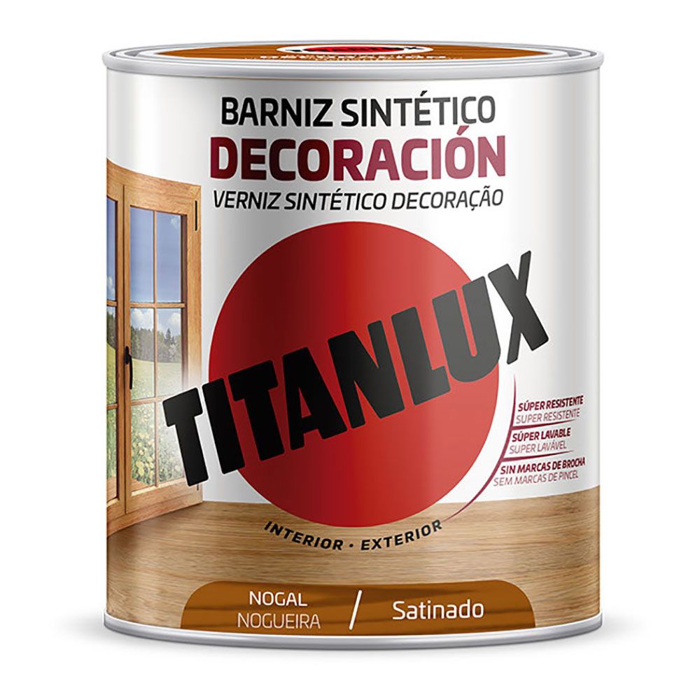 BARNIZ SINTÉTICO DECORACIÓN NOGAL SATINADO 750 ml