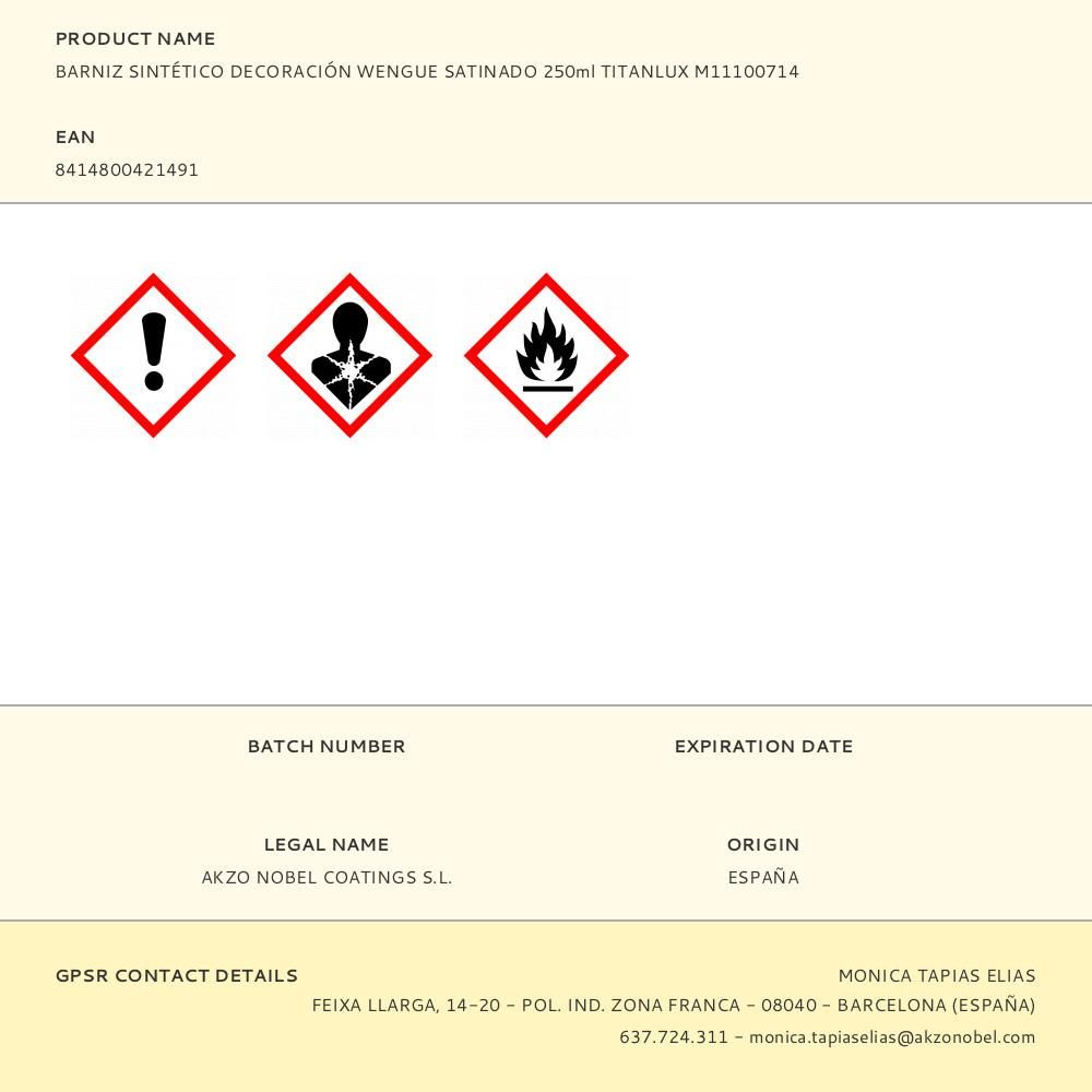 BARNIZ SINTÉTICO DECORACIÓN WENGUE SATINADO 250 ml gallery 0
