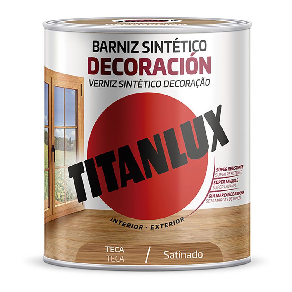 BARNIZ SINTÉTICO DECORACIÓN TECA SATINADO 750 ml