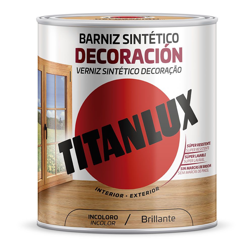 BARNIZ SINTÉTICO DECORACIÓN INCOLORO BRILLANTE 4 L