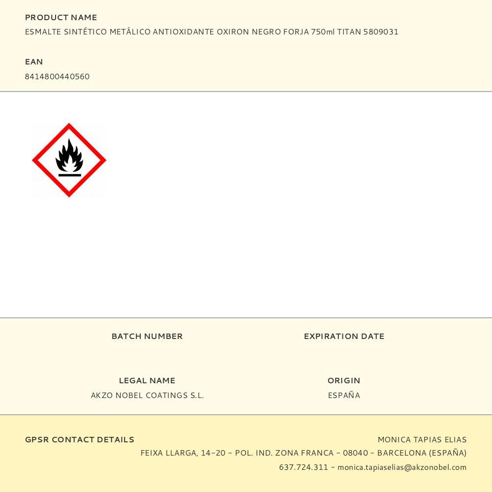 ESMALTE SINTÉTICO METÁLICO ANTIOXIDANTE NEGRO FORJA 750 ml gallery 0