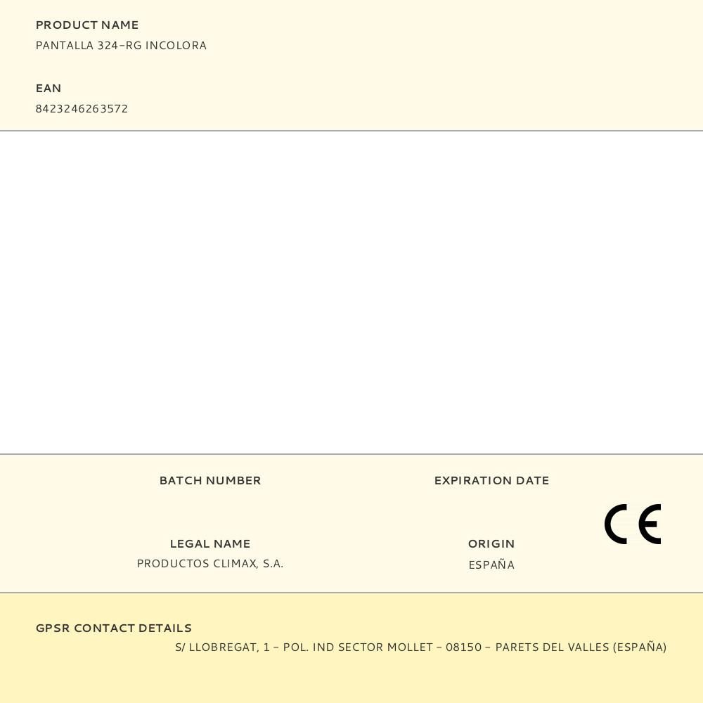 PANTALLA 324-RG INCOLORA gallery 0