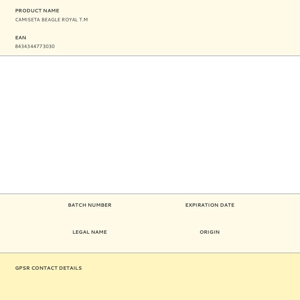 CAMISETA BEAGLE ROYAL T.M gallery 0