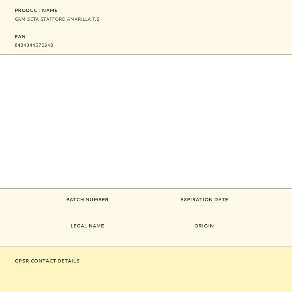 CAMISETA STAFFORD AMARILLA T.S gallery 0