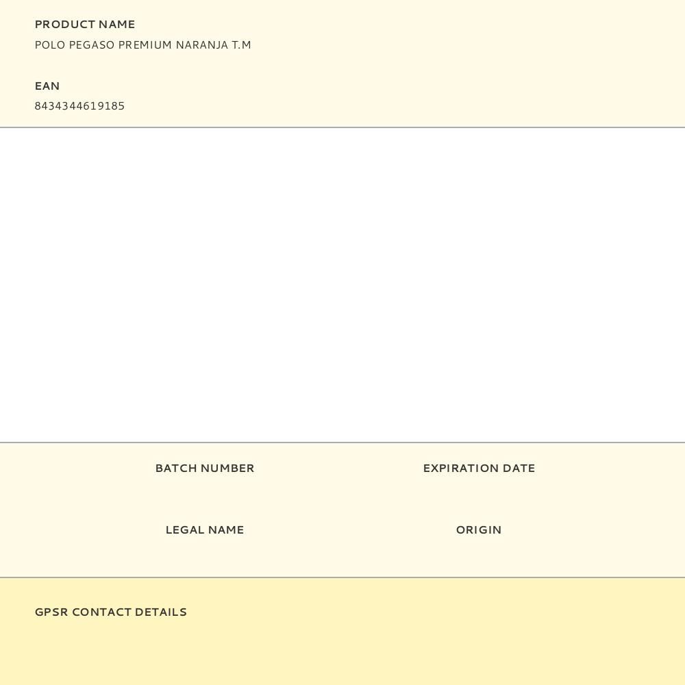 POLO PEGASO PREMIUM NARANJA T.M gallery 0