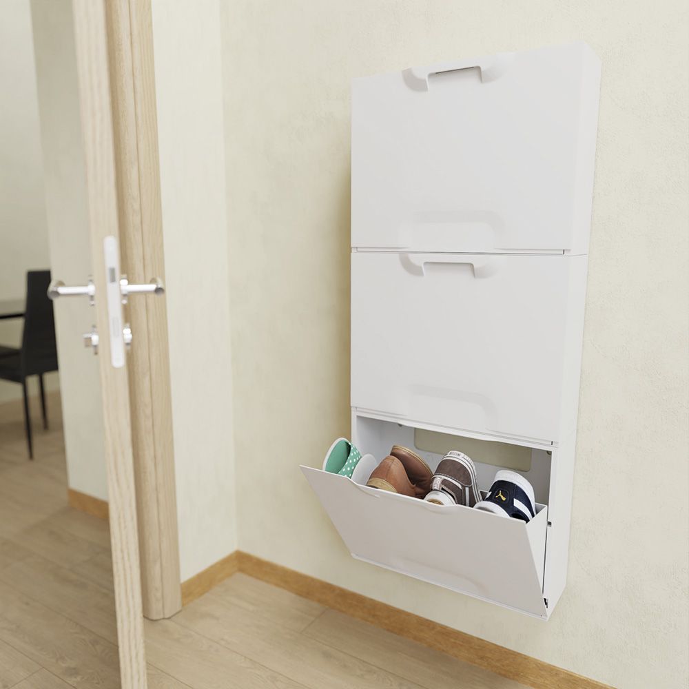 ZAPATERO APILABLE DE POLIPROPILENO BLANCO 51 x 17,3 x 40,1 cm gallery 1