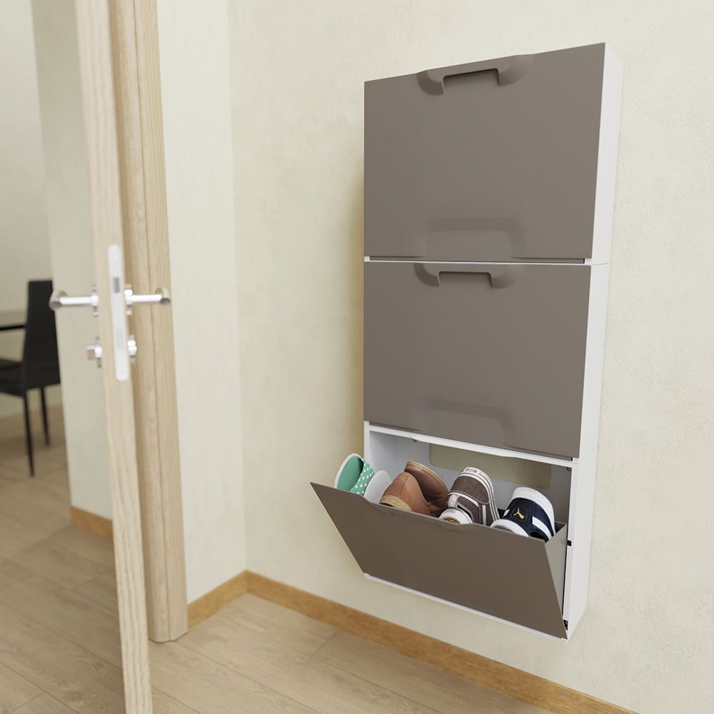 ZAPATERO APILABLE DE POLIPROPILENO MARRÓN 51 x 17,3 x 40,1 cm gallery 1