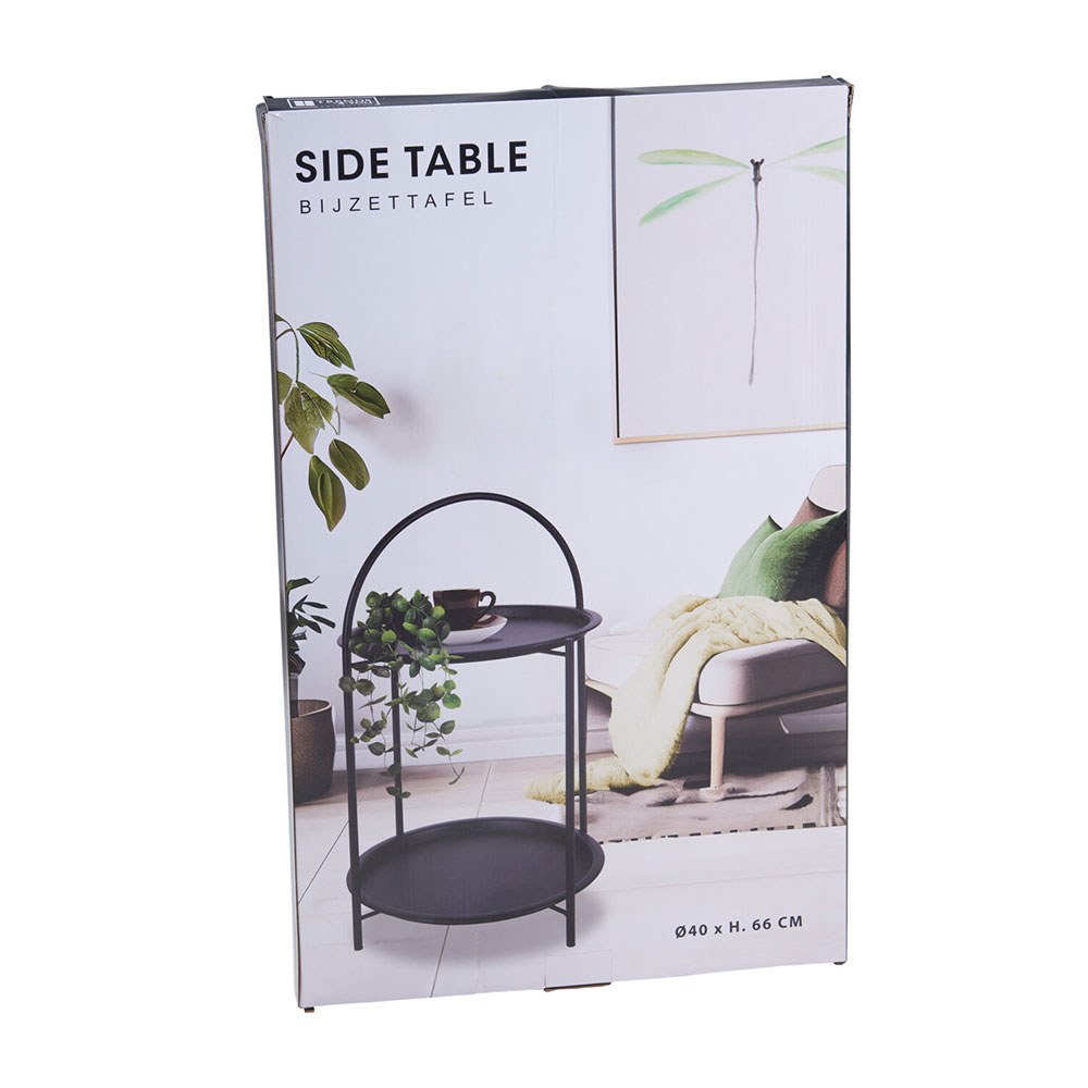 MESA AUXILIAR DE METAL NEGRO Ø40 x 66 cm gallery 0
