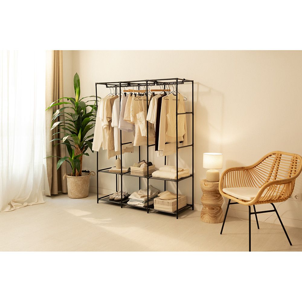 ARMARIO DE TELA CANVAS V130 NEGRO 130 x 45 x 167 cm gallery 2