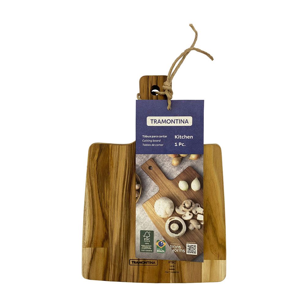 TABLA PARA CORTAR Y SERVIR CON MANGO, 19,5 x 18,5 x 1,8 cm gallery 0