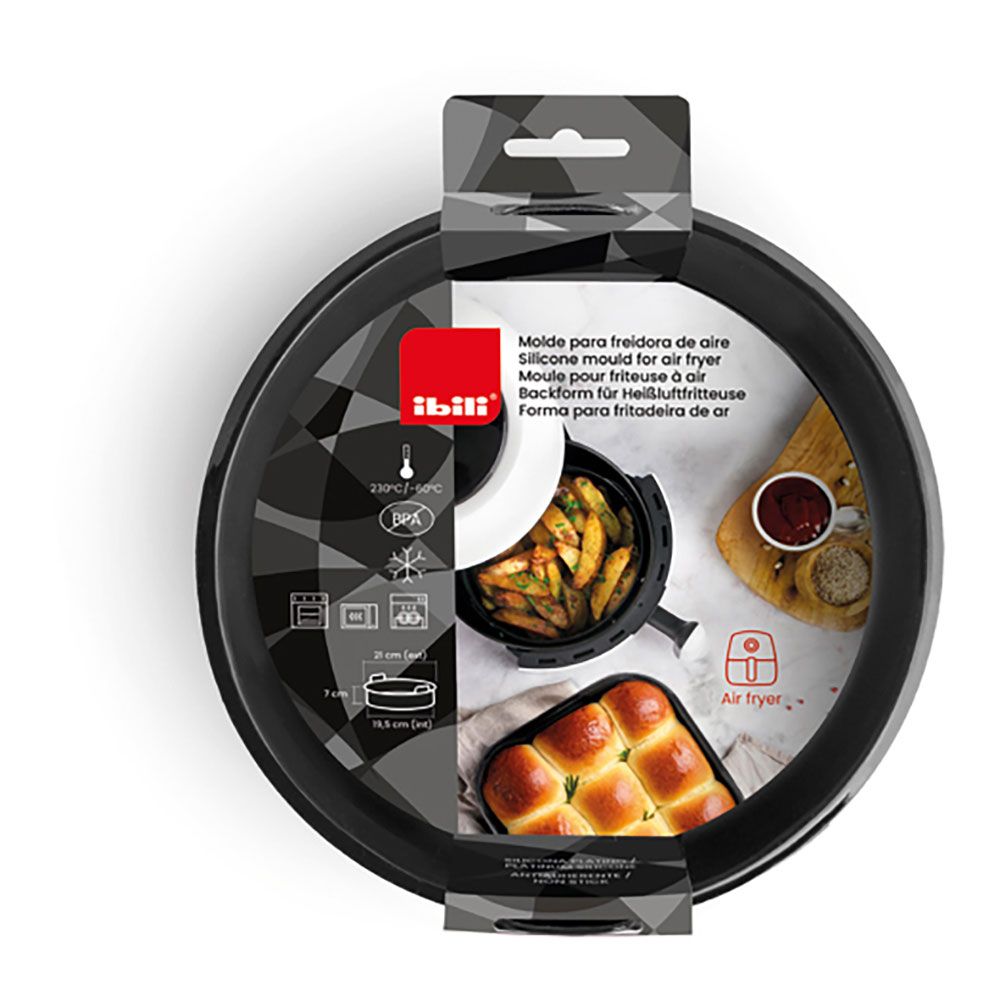 MOLDE REDONDO DE SILICONA PARA FREIDORA DE AIRE Ø21 x 7 cm gallery 1