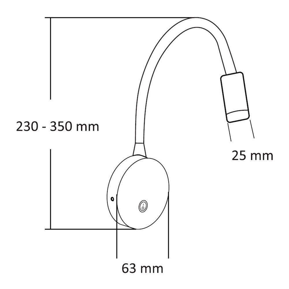 APLIQUE LED CLASSIC, 3 W, 4000 K, 450 lm, NEGRO, 35 x 6,3 cm gallery 1