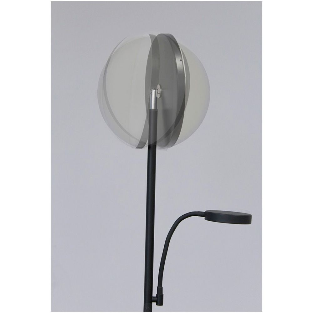 LÁMPARA DE PIE LED DENCEL, 30+6 W, 3CCT, DIMMABLE, 3000 lm, NEGRA, Ø25 x 175 cm gallery 0