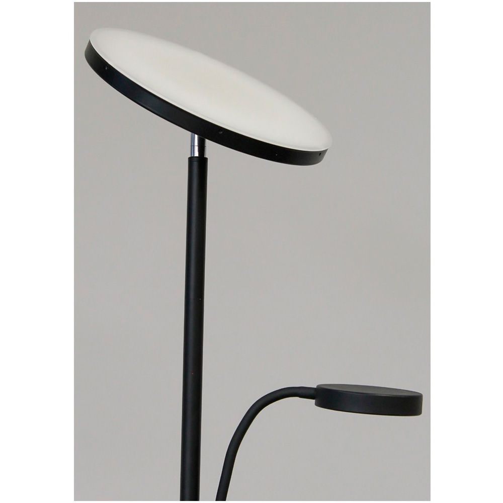 LÁMPARA DE PIE LED DENCEL, 30+6 W, 3CCT, DIMMABLE, 3000 lm, NEGRA, Ø25 x 175 cm gallery 1