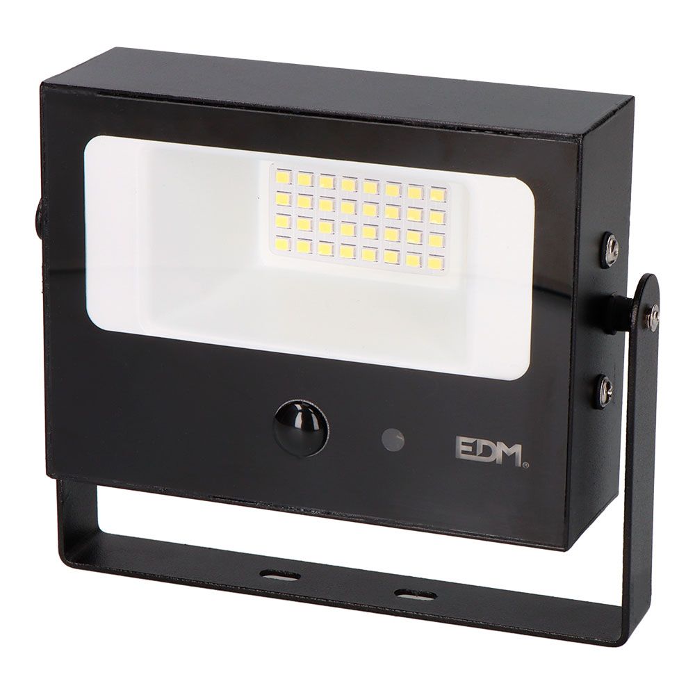 FOCO PROYECTOR SOLAR AUTO BASCULANTE, 7 W, 700 lm, 6500 K, CON SENSOR MOVIMIENTO, NEGRO