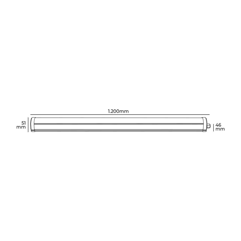 REGLETA LED 36 w 6.400 k LUZ FRIA 3.820 lm 120 x 4,6 x 5,1 cm gallery 2