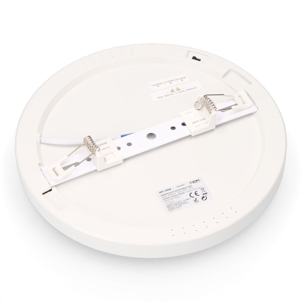 DOWNLIGHT AJUSTABLE LED SUPERFICIE/EMPOTRAR 20 W 2050 lm, MARCO BLANCO, 3CCT, Ø22,5 cm gallery 1