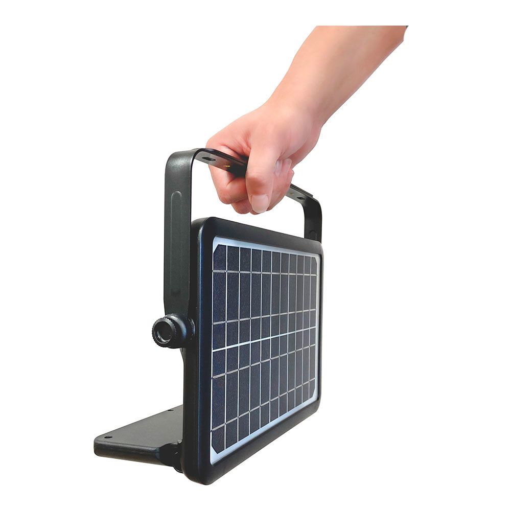 APLIQUE SOLAR 10W 1150lm RECARGABLE. SENSOR PRESENCIA (2-8m) COLOR NEGRO 27,5x19,6cm EDM gallery 10
