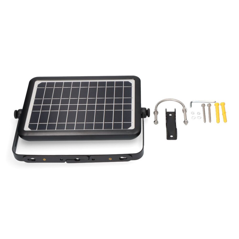 APLIQUE SOLAR 10W 1150lm RECARGABLE. SENSOR PRESENCIA (2-8m) COLOR NEGRO 27,5x19,6cm EDM gallery 12