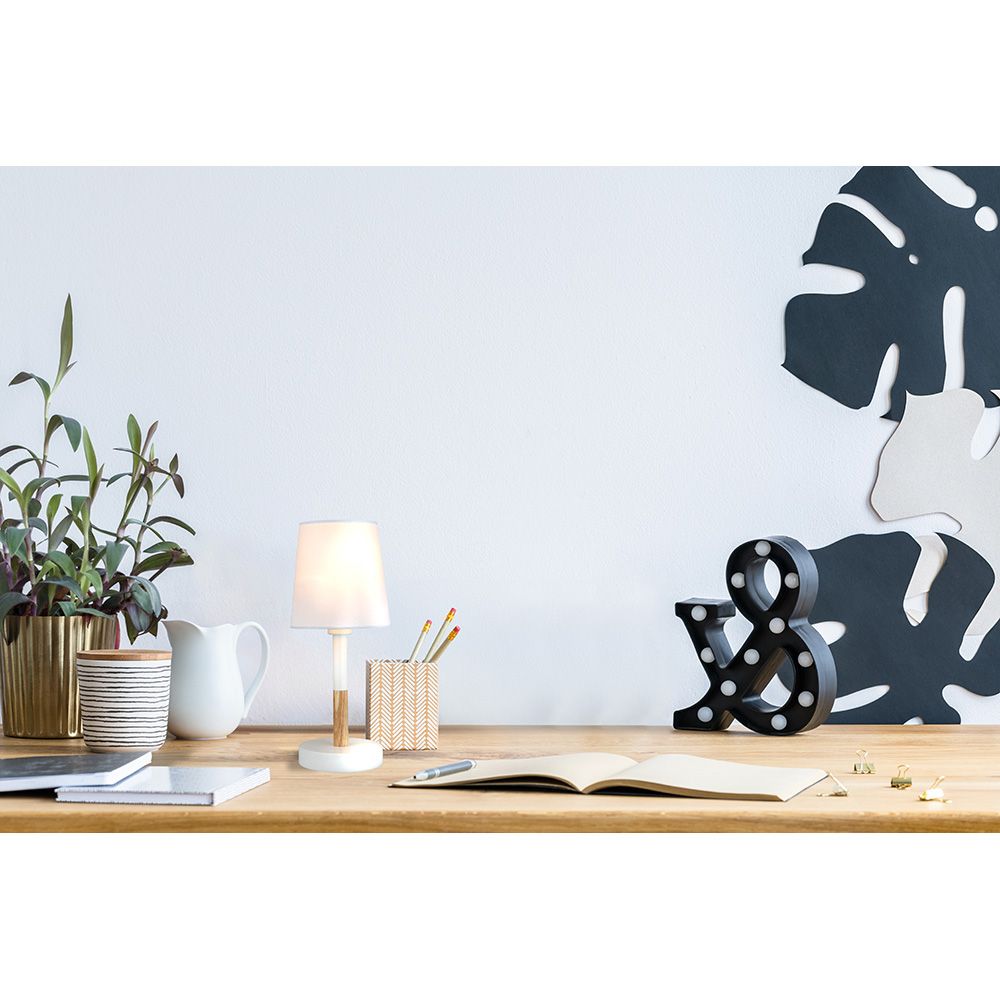 LÁMPARA DE MESA BLANCA, E14 MÁX 40 W, Ø 13 x 32 cm, gallery 0