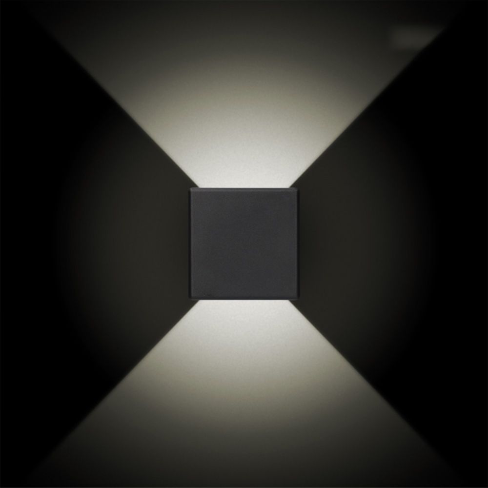 APLIQUE LED CUADRADO CON 2 PROYECCIONES 3 W 237 lm 4000 K LUZ DIA IP54 11.5 x 11.5 x 5 cm gallery 1