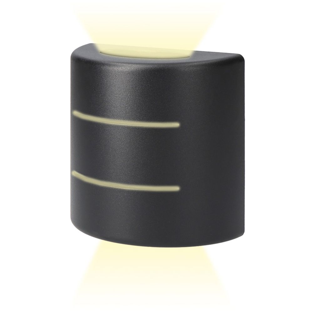 APLIQUE LED OVALADO CON RAYAS 6 W 516 lm 4000 K LUZ DIA IP54 12 x 12 x 6 cm gallery 0