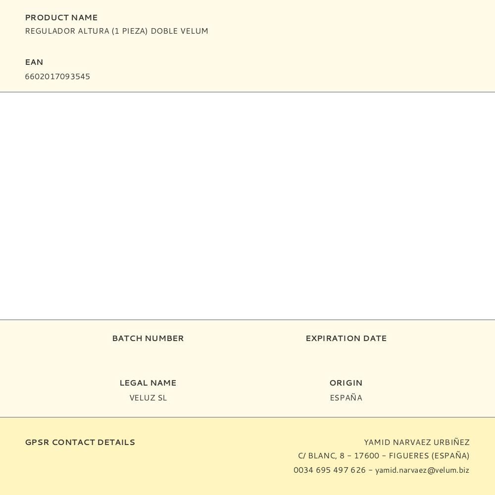 REGULADOR ALTURA (1 PIEZA) DOBLE VELUM gallery 0