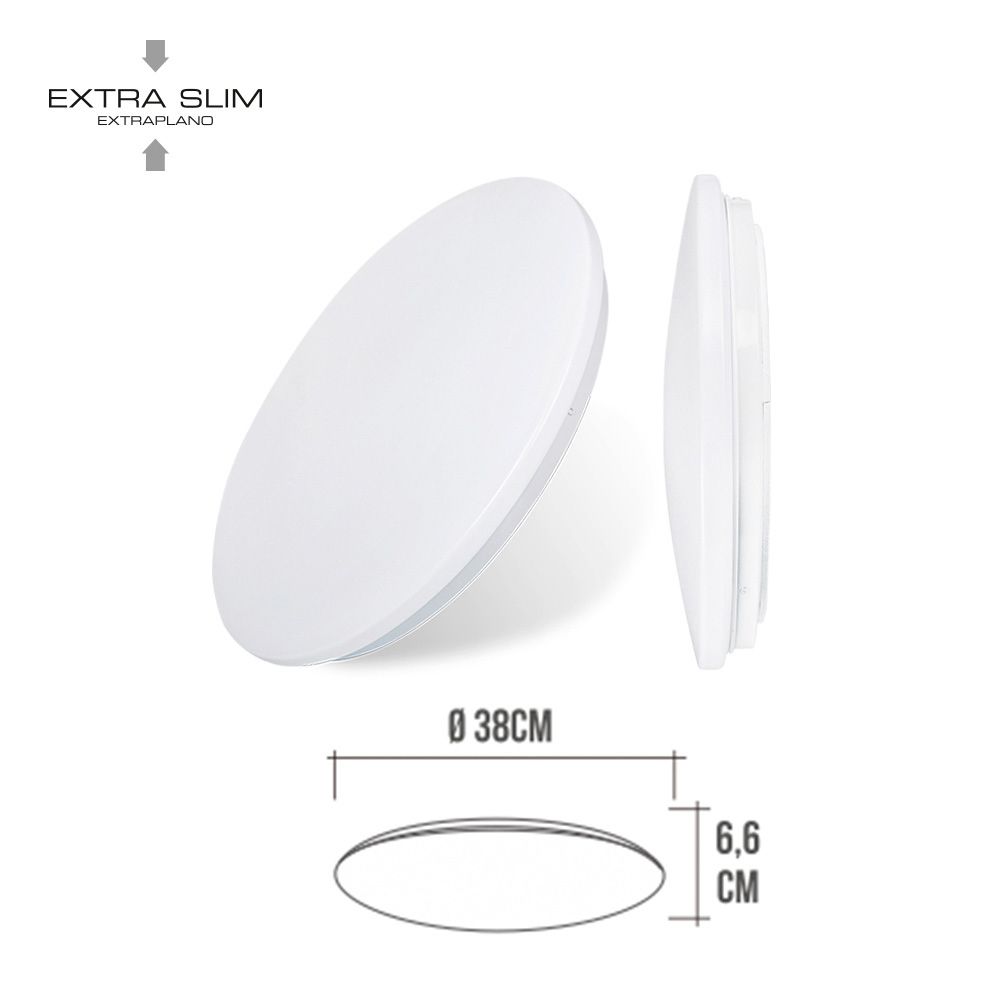 APLIQUE LED CIRCULAR DE SUPERFICIE 24W 6500 k 2490 lm Ø38 x 6,2 cm gallery 0